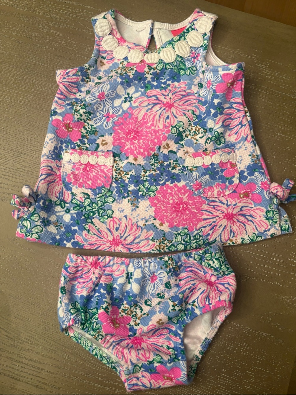 Lily Pulitzer Girls Floral Two-Piece Tank and Bloomers Set 6-12 months